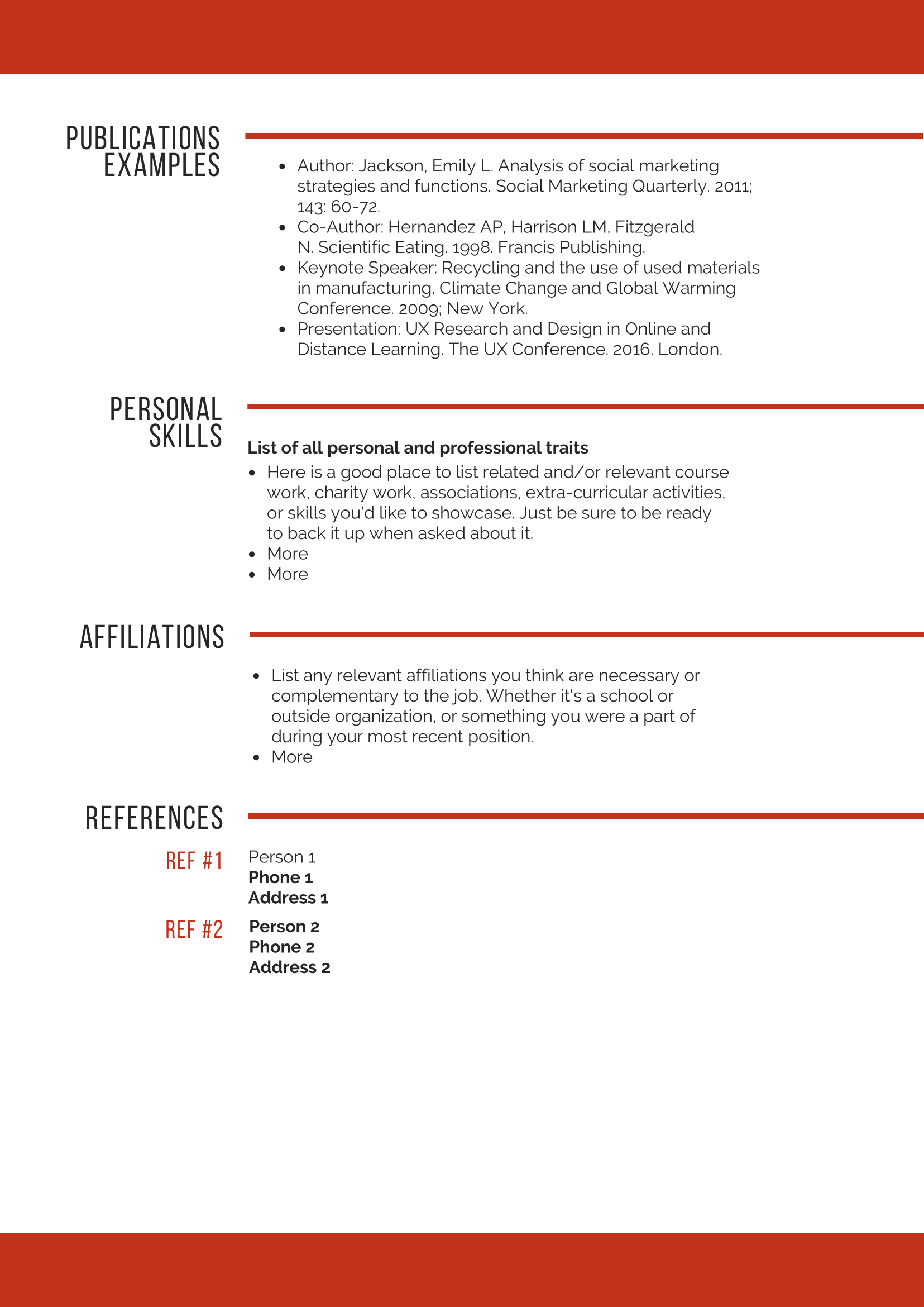 Europass CV Template 2