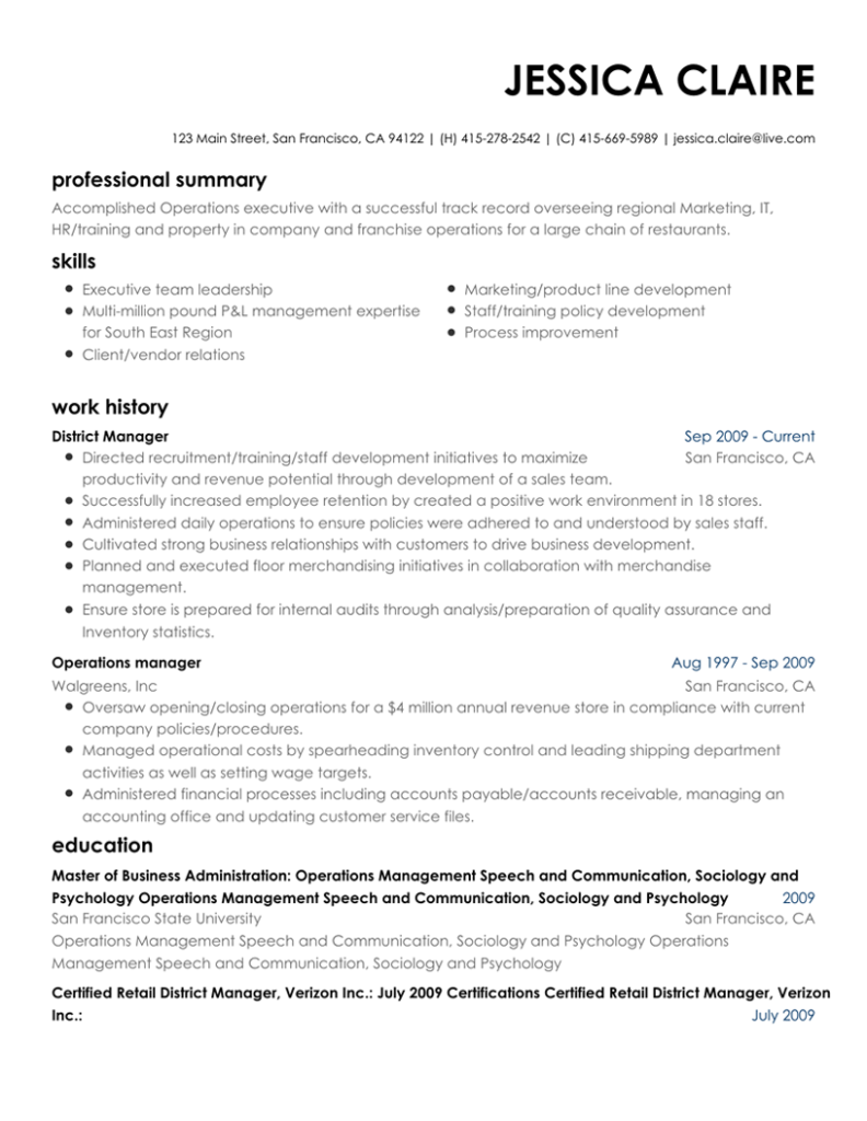 Contempo Resume Template Image