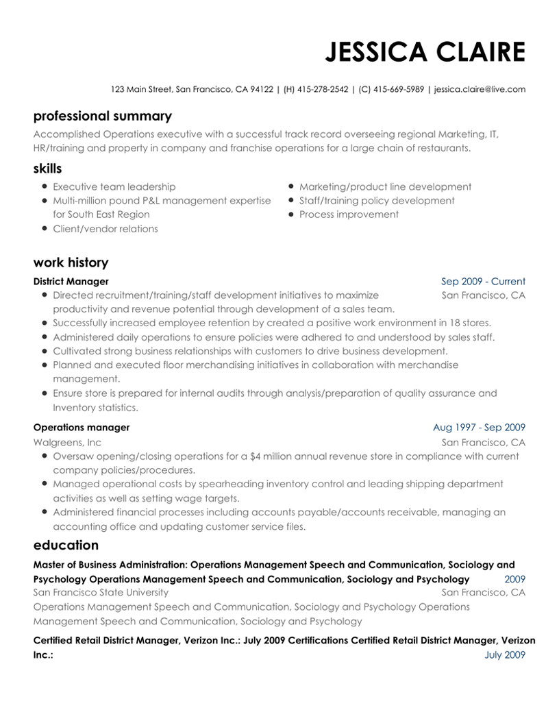 resume template on free resume builder